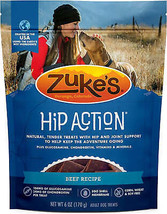 Zukes Hip Action Dog Treats: Roasted Beef Recipe Joint Support Treats for Dogs - £11.00 GBP+