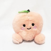 Mellow Peach Stuffed Animal Plush Toy 4&quot; Aurora Palm Pals 2022 Fruit Poc... - $8.90