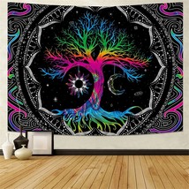 Forest Tapestry Wall Hanging, Bohemian Psychedelic Home Dormitory Dream Decor - $25.99
