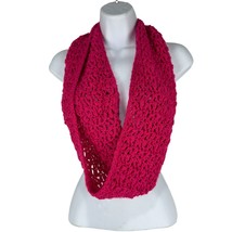 Women&#39;s Pink Crocheted Infinity Scarf One Size - £7.48 GBP