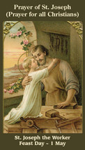 Saint Joseph the Worker, prayer card (10 pack) - $12.95