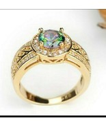 Luxury Multicolor Stone 24K Yellow Gold Filled - $716.20 MXN