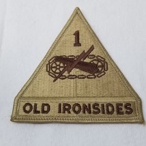 1st Armored Division Old Ironsides Patch Crossed Tank Tracks Lightning 2000s - $12.30