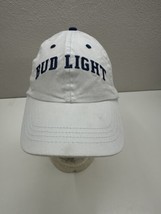 Anheuser Busch Bud Light Official Baseball Hat White Embroidered Logo Ca... - £9.75 GBP