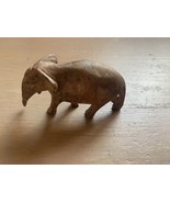 Vintage Afrika Stamm Holz Figur Elefant Handarbeit - $20.14