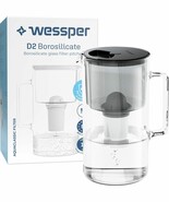 D2 Borosilicate Black Glass Water Filter Pitcher Crystal Clear, Refreshi... - $89.92 CAD