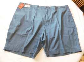 Roundtree &amp; Yorke Mens Shorts 52 Big Original Fit Flat Front W Vint Blue... - $25.73