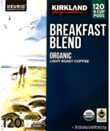 Kirkland Signature Breakfast Blend Organic Light Roast Coffee 120K-Cup E... - $69.83 CAD