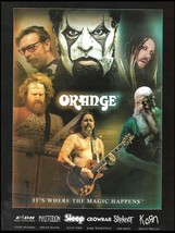 Orange Guitar Amps Ad Mastodon Brent Hinds Matt Pike Slipknot Jim Root Korn Head - $4.50