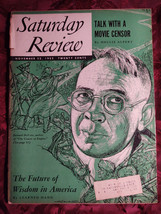 Saturday Review November 22 1952 Bernard De Voto Learned Hand - $8.64