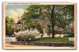 Washington Heqdquarters Valley Forge Philadelphia PA Linen Postcard Y13 - £1.54 GBP