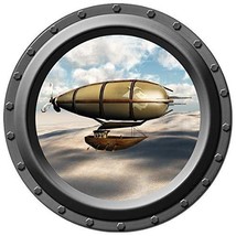 Steampunk Airship Porthole Wall Decal - 12&quot; wide x 12&quot; tall - $11.00