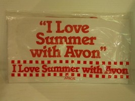 I Love Summer with Avon Apron Vintage NIP White with Red Vintage 1987 - $13.49