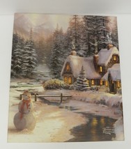 HALLMARK Thomas Kinkade Wrapped Canvas Wall Art 2010 Holiday Winter Glen... - $34.80