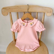Baby Girl Embroidered Design Lapel Simple Style Onesies - $48.28