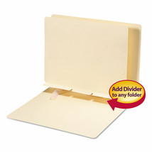 Smead Manila Self-Adhesive Folder Dividers w/Prepunched Slits 2-Sect Letter - £52.74 GBP