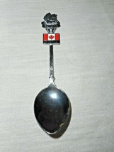 Lethbridge Alberta Canada Souvenir Spoon Silver Overlay Metal  Maple Leaf - £7.46 GBP