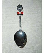 Lethbridge Alberta Canada Souvenir Spoon Silver Overlay Metal  Maple Leaf - £7.55 GBP