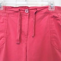 Bay Studio Petite Womens PXL Salmon Pink Drawstring Roll Tab Leg Bermuda... - $9.95