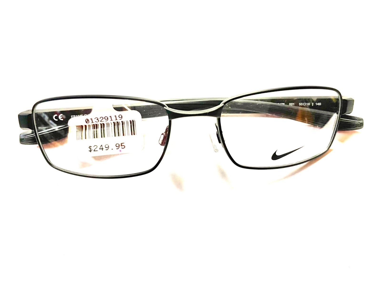 Nike Eyeglasses 8175 001 Matte Black Rectangular Frame 53-18-140 with Case - $127.71