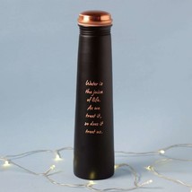 Sadhguru Quote Copper Bottle- Black. For storing and drinking water BY ISHA LIFE - £53.96 GBP