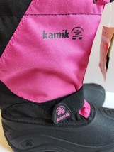 KAMIK Snowfox Snow Boots Kids Youth Girls 1 Pink Black NEW - £39.55 GBP