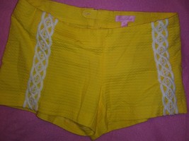 Lilly Pulitzer Sunglow Yellow Liza  Shorts Sz 00 Hot! - £31.11 GBP