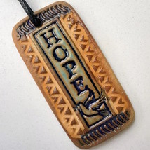 Hope Inspirational Christmas Ornament Pottery Hand Made - $16.95