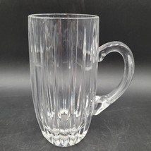 Large Heavy Mikasa Crystal Park Lane Glass Handled Beer Stein 7&quot; Tall EUC - £19.14 GBP