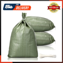 100 Pieces Sand Bags for Flood Protection, 14 x 26 Inches Empty Poly San... - £37.41 GBP