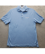 Peter Millar Polo Shirt Men Medium Multi Striped Textron Golf Performanc... - $20.33
