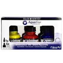 Daler-Rowney Aquafine Watercolor Ink Introduction Set 6/Pkg-Assorted Col... - $1,811.21 MXN