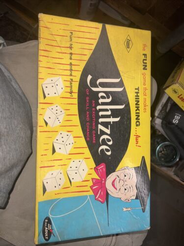 Vintage Yahtzee Dice Game by E.S. Lowe - 1956 Edition - Complete! - £15.28 GBP