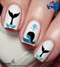Happy Whale Nail Art Decal Sticker Water Transfer Slider - $4.59