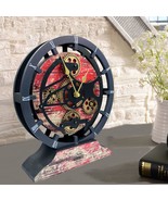Desk Clock 10 Inch moving gears - convertible into a Wall clock (Red Lava)  - £95.94 GBP