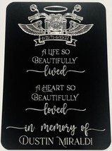 Personalized Custom Motorcycle Bike Memorial Grave Marker In Memory Sign 10x7 - £23.93 GBP