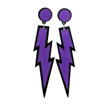 Purple Lightning Earrings - £9.06 GBP