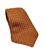 Tasso Elba Silk Tie Men Classic Orange Necktie 61 Inches Office Career Wear - £11.00 GBP