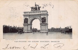 Brooklyn New York Ny~Soldiers &amp; Sailors MONUMENT~1906 Postcard - £6.02 GBP