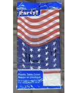 Patriotic Red White &amp; Blue Flag Celebrate America Table Cover Rectangle ... - £1.96 GBP