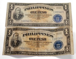 Lot of 6 Philippines Notes 10 piso, 1p-200peso - $58.41