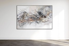 Modern abstract acrylic painting, Acrylic painting on canvas, abstract a... - £377.71 GBP