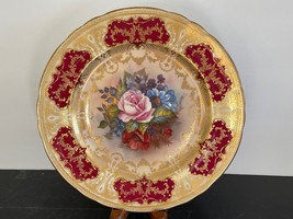 Aynsley England Bone China Signed by J. A. Bailey Floral Dinner Plate - £474.02 GBP