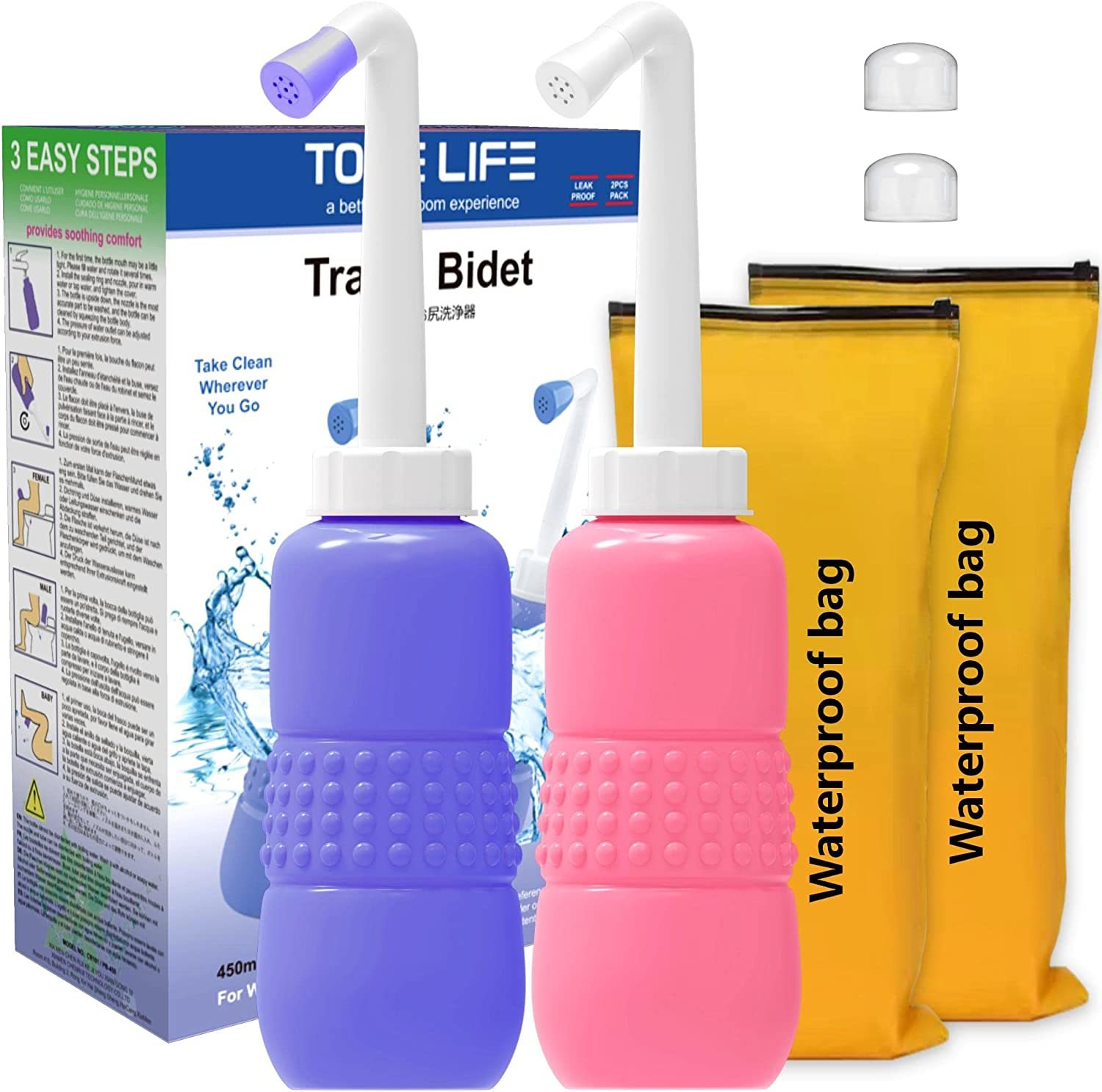 2Pcs Portable Bidet Travel Bidet Bottle 450Ml Peri Bottle For Postpartum - $34.99