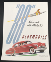 1950 Red GM Oldsmobile Series 88 Rocket Advertising Print Ad 10.75&quot;x13.75&quot; - £10.81 GBP