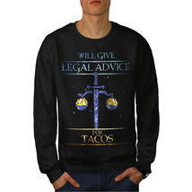 Wellcoda Tacos Lawyer Joke Mens Sweatshirt, Legal Casual Pullover Jumper - £23.86 GBP+