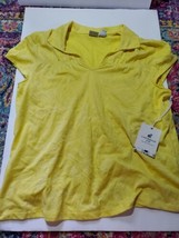 Nwt Caribbean JOE Ladies Shirt Xl Yellow Sunny Bright Summer  - $18.22