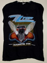 ZZ Top Concert Muscle Shirt Vintage Eliminator Tour Fantasy Tag Single S... - £156.61 GBP