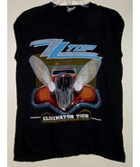 ZZ Top Concert Muscle Shirt Vintage Eliminator Tour Fantasy Tag Single S... - $274.28 CAD