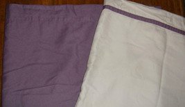 Hotel Collection Lavender Purple White Color Block Fabric Shower Curtain - £10.39 GBP